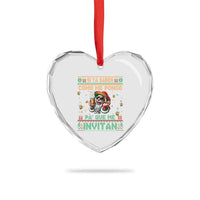 Funny Xmas Mexico Beer Heart Crystal Glass Ornament Si Ya Saben Como Me Pongo Pa'que Me Invitan Santa Drunk - Wonder Print Shop