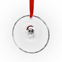 Funny Xmas Motorcycle Santa Crystal Glass Ornament No Ride No Life Motorbike Rider Grandpa TS10