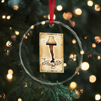 Funny Xmas Movie Crystal Glass Ornament Fragile Leg Lamp TS10