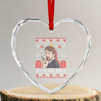 Funny Xmas Nakatomi Plaza Heart Crystal Glass Ornament Deck The Hans - Wonder Print Shop