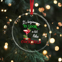 Funny Xmas Party Crystal Glass Ornament It's Beginning To Look A Lot Like Cocktails TS09