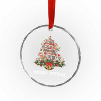 Funny Xmas Pitbull Crystal Glass Ornament Merry Pitmas Christmas Tree Dog Lover TS09
