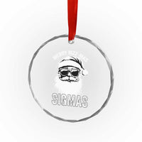 Funny Xmas Santa Crystal Glass Ornament Merry Rizzmas Sigmas Charisma Rizz Santa Claus TS11