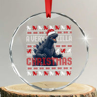 Funny Xmas Santa Godzilla Crystal Glass Ornament A Very Godzilla Xmas Japanese Monster TS11