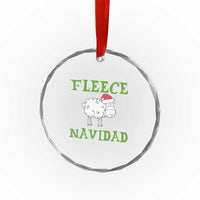 Funny Xmas Sheep Crystal Glass Ornament Fleece Navidad Feliz Festive Xmas TS02