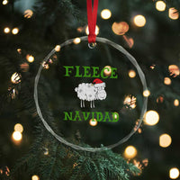 Funny Xmas Sheep Crystal Glass Ornament Fleece Navidad Feliz Festive Xmas TS02