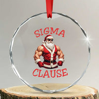 Funny Xmas Sigma Claus Crystal Glass Ornament TS09