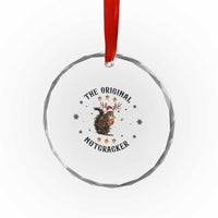 Funny Xmas Squirrel Crystal Glass Ornament The Original Nutcracker Snowflake Santa Hat TS11