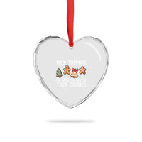 Funny Xmas Tech Support Heart Crystal Glass Ornament Here To Delete Cookies Festive Xmas - Wonder Print Shop