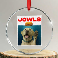 Funny Yellow Lab Jowls Crystal Glass Ornament Labrador Retriever Lover Gift TS12