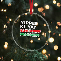 Funny Yippee Ki Yay Merry Xmas Crystal Glass Ornament Nakatomi Plaza Brushed TS11