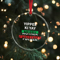 Funny Yippee Ki Yay Merry Xmas Crystal Glass Ornament Xmas Nakatomi Plaza TS11