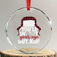 Funny You Will Shoot Your Eye Out Kid Crystal Glass Ornament Christmas Movie Glasses Hat TS11