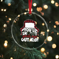 Funny You Will Shoot Your Eye Out Kid Crystal Glass Ornament Christmas Movie Glasses Hat TS11