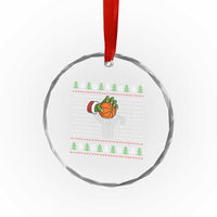 Funny Zombie Hand Basketball Xmas Gift Crystal Glass Ornament TS12