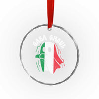 Gabagool Ghost Italian Crystal Glass Ornament Funny Halloween Costume Gaba Ghoul Pun - Wonder Print Shop