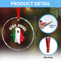 Gabagool Ghost Italian Crystal Glass Ornament Funny Halloween Costume Gaba Ghoul Pun TS10