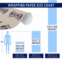 Game Day Baseball Mama Wrapping Paper Roll Proud Mom Gift