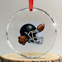 Game Day Sports Fan Gift Crystal Glass Ornament Lightning Bear Helmet - Wonder Print Shop