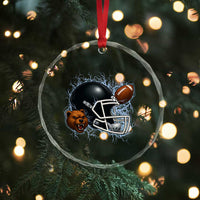 Game Day Sports Fan Gift Crystal Glass Ornament Lightning Bear Helmet - Wonder Print Shop