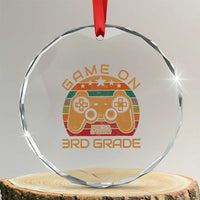 Game On First Day of 3rd Grade Crystal Glass Ornament Funny Gamer Back to School Kids Gift