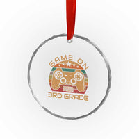 Game On First Day of 3rd Grade Crystal Glass Ornament Funny Gamer Back to School Kids Gift