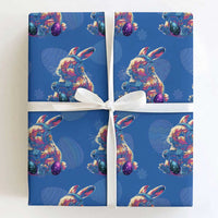 Gamer Rabbit Wrapping Paper Roll Cute Bunny Gaming Eggs Funny Video Games Easter