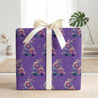 Gamer Rabbit Wrapping Paper Roll Cute Bunny Gaming Eggs Funny Video Games Easter