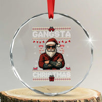 Gangster Santa Claus Hip Hop Rap Christmas Cool Crystal Glass Ornament - Wonder Print Shop