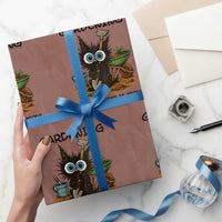 Gardening Because Murder Is Wrong Wrapping Paper Roll Funny Black Cat Gardener Gift - Wonder Print Shop