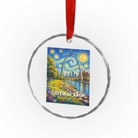 Gateway Arch National Park Van Gogh Style Starry Night Crystal Glass Ornament St Louis Missouri Travel Souvenir Gift