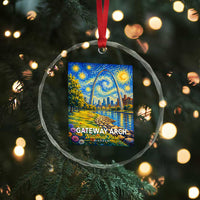 Gateway Arch National Park Van Gogh Style Starry Night Crystal Glass Ornament St Louis Missouri Travel Souvenir Gift
