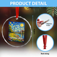 Gateway Arch National Park Van Gogh Style Starry Night Crystal Glass Ornament St Louis Missouri Travel Souvenir Gift