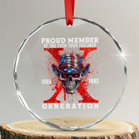 Generation X Skull Crystal Glass Ornament Proud Member Of The F Your Feelings Gen X 1965 1980 TS02