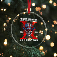 Generation X Skull Crystal Glass Ornament Proud Member Of The F Your Feelings Gen X 1965 1980 TS02