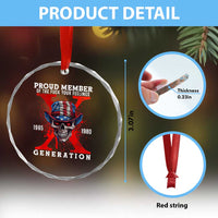 Generation X Skull Crystal Glass Ornament Proud Member Of The F Your Feelings Gen X 1965 1980 TS02