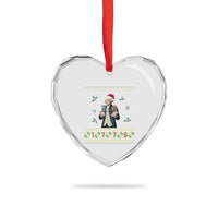 George Washington 67 Meme Heart Crystal Glass Ornament Funny Christmas Ugly Sweater Gift - Wonder Print Shop
