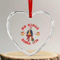 George Washington No Kings Since 1776 Heart Crystal Glass Ornament Christmas Gift Idea - Wonder Print Shop