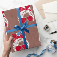 Georgia Lovers Wrapping Paper Roll Bulldogs Game Day Messy Bun - Wonder Print Shop