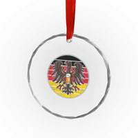 German Eagle Beer Lover Crystal Glass Ornament Vintage Bavarian Oktoberfest Beer