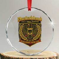 German Heritage Pride Crystal Glass Ornament Deutschland Stolz Treue Tradition Meine Heimat Meine Liebe - Wonder Print Shop