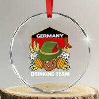 Germany Drinking Team Crystal Glass Ornament Germany Beer Festivals Oktoberfest Alpine hat Barley - Wonder Print Shop