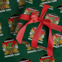 Germany Drinking Team Wrapping Paper Roll Germany Beer Festivals Oktoberfest Alpine hat Barley - Wonder Print Shop