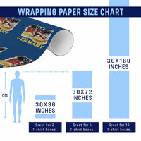 Germany Soccer Fan Wrapping Paper Roll German Football Flag Game Day Supporter