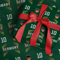 Germany Soccer Sports Graphic Number 10 Jersey Style Wrapping Paper Roll Proud German Football Fans Game Day Pride
