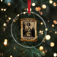 Geronimo Crystal Glass Ornament Vintage Apache Warrior Native American TS10