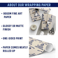Get In Loser We are Crossing The Delaware Wrapping Paper Roll Funny George Washington Nautical Humor Graphic
