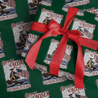 Get In Loser We're Crossing The Delaware Wrapping Paper Roll Funny George Washington US 250th 4th Of July