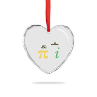 Get Real Be Rational Pi Math Teacher Geek Sarcastic Heart Crystal Glass Ornament