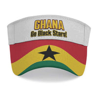 Ghana 2026 Football Sun Visor Cap Go Black Stars